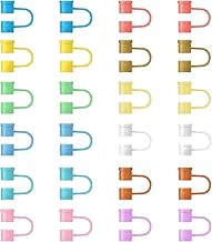 24pcs Silicone Straw Lids, Reusable Dust-Proof Silicone Straw Tips Cover Silicone Straw Cover Cap Straw Toppers Straw Plugs for 6-8mm Drinking Straw for Stanley Cup Tumblers