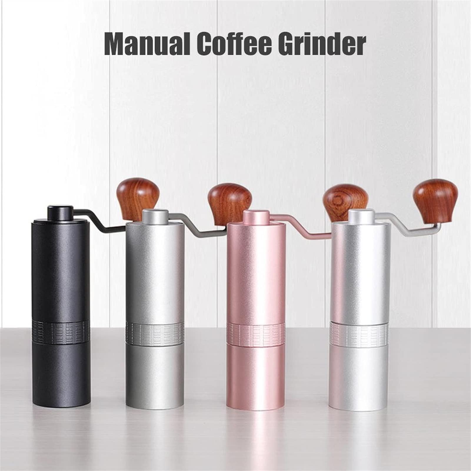 Molinillo de café Mano de acero inoxidable Manual Hecho a mano Molinillos de grano Grupo de grano Molino Molinillos para herramientas de cocina (Color : Black)