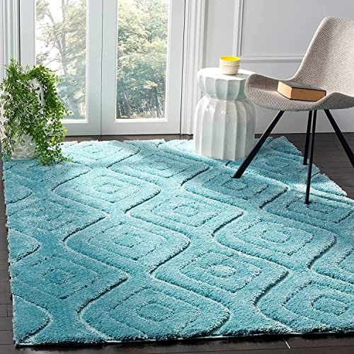 Image of Super Ultra Modern Soft Shaggy Handcrafted Anti-Skid Silk Touch Carpet, Size 5x5 Square Feet, Color MULTI2