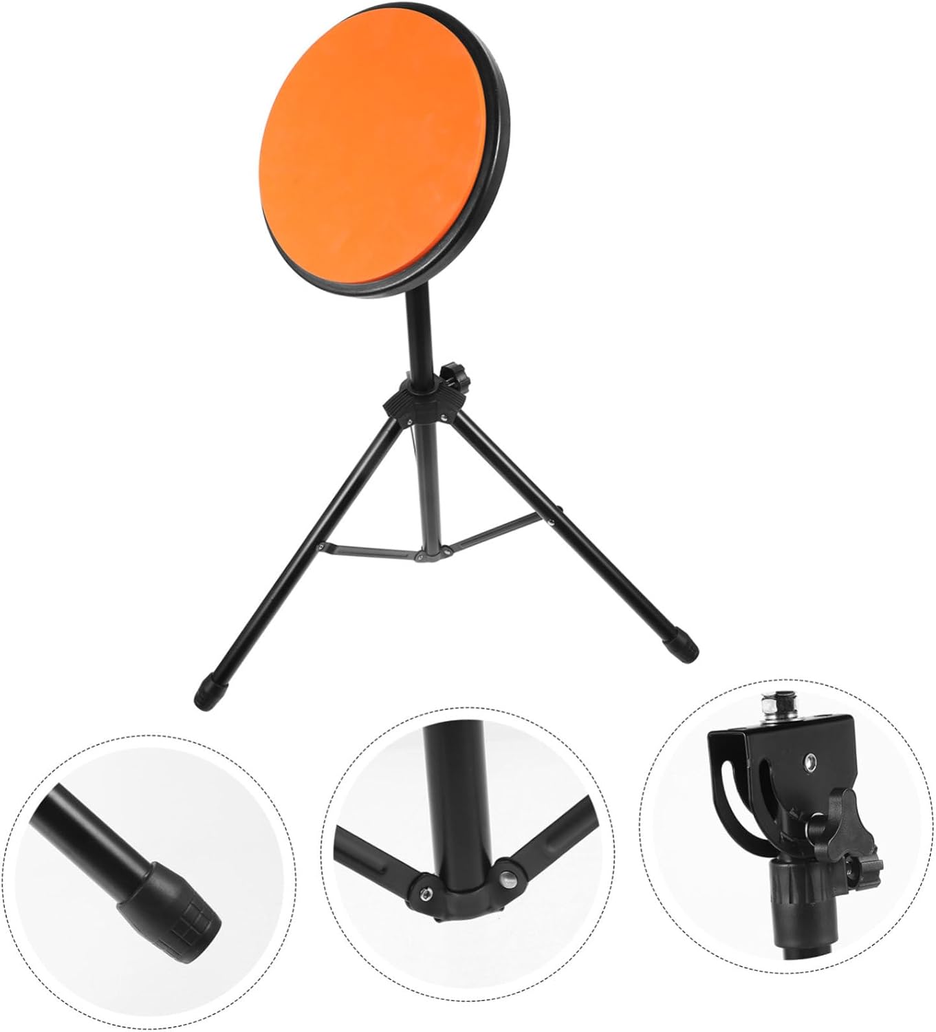 1Set Silent Drum Pad Practice with Portable Tripod Stand Lightweight Durable Design for Beginner Drumming for Quiet Practice Apartments Public Spaces