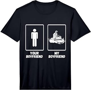 Mens Jetski My Boyfriend Jet Skiing Jet Ski Watercraft Jet Skier Performance T-Shirt