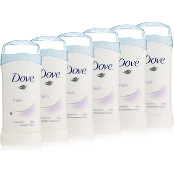 Dove Invisible Solids, Fresh 1.6 Ounce Stick (Pack of 6)