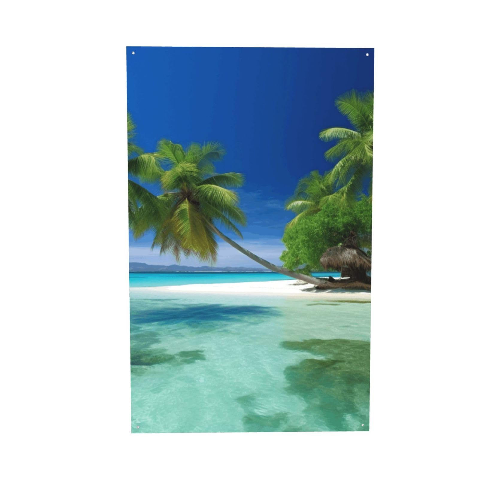 Bannière imprimée palmiers pour cacher un mur vide décor de fête et jardin tropical