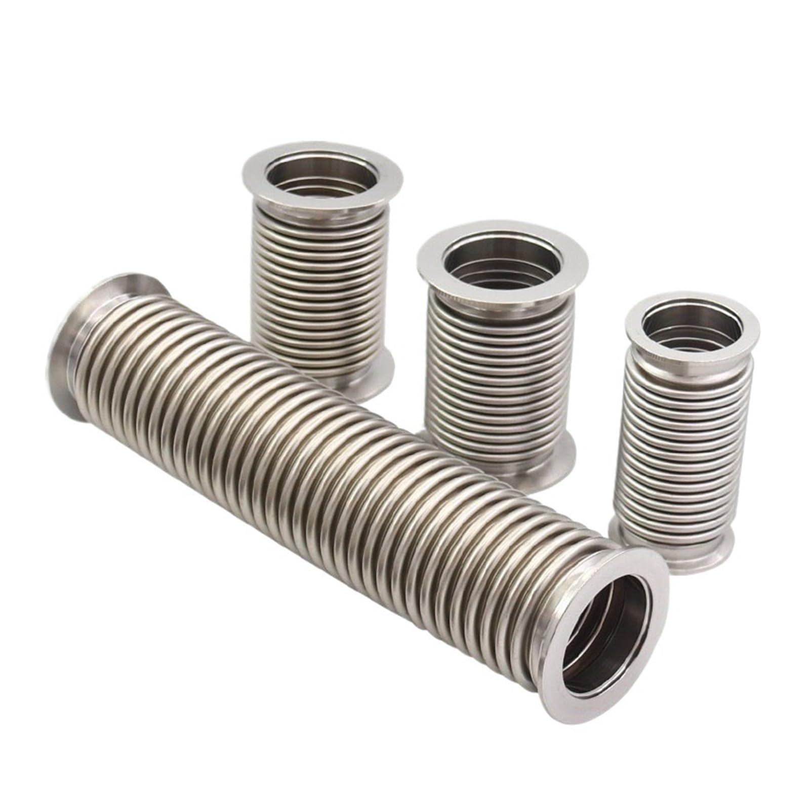1 Stück Edelstahl-Vakuum-Flexschlauch, Balg, KF40, KF50, 100 mm, 200 mm, 300 mm, 500 mm, 1000 mm, 1500 mm, 2000 mm, 3000 mm(100mm,KF50)