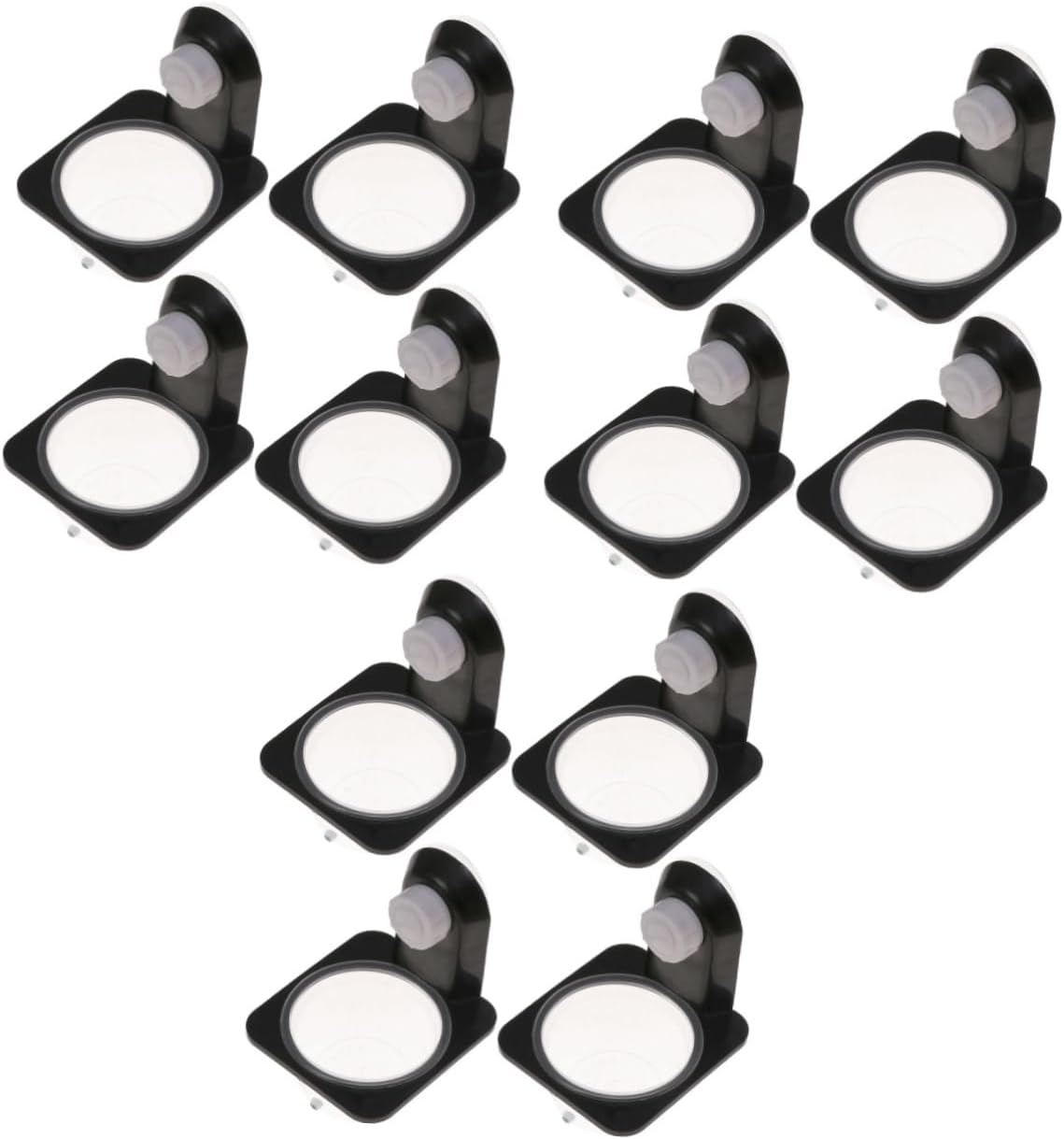 DOITOOL 12pcs Reptile Feeding Dish Water Bowl Black Food and Water Bowls for Lizards Geckos and Other Reptiles Easy to and Space Saving Pet Accessories