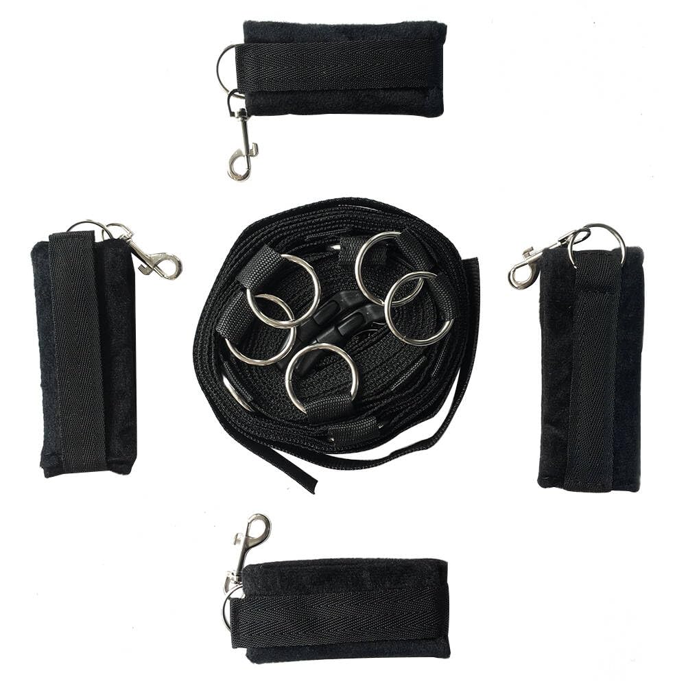 Cinghie regolabili in nylon per materassi da camera da letto, diverse opzioni di fibbie, colore nero, adatte per coppie
