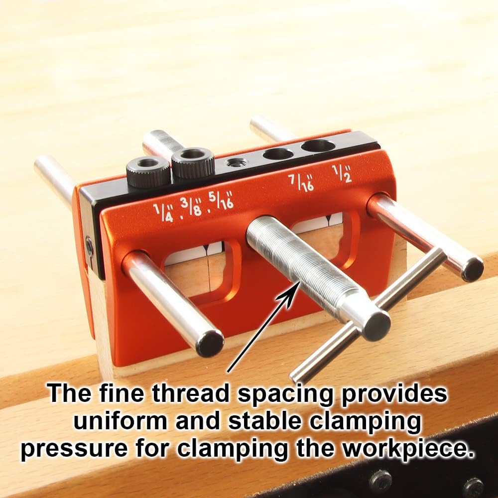 O'SKOOL Self Centering Dowel Jig Kit Drilling Guide Bushings Set Wood Wide Capacity Doweling Jig Puncher Locator Joints Tool