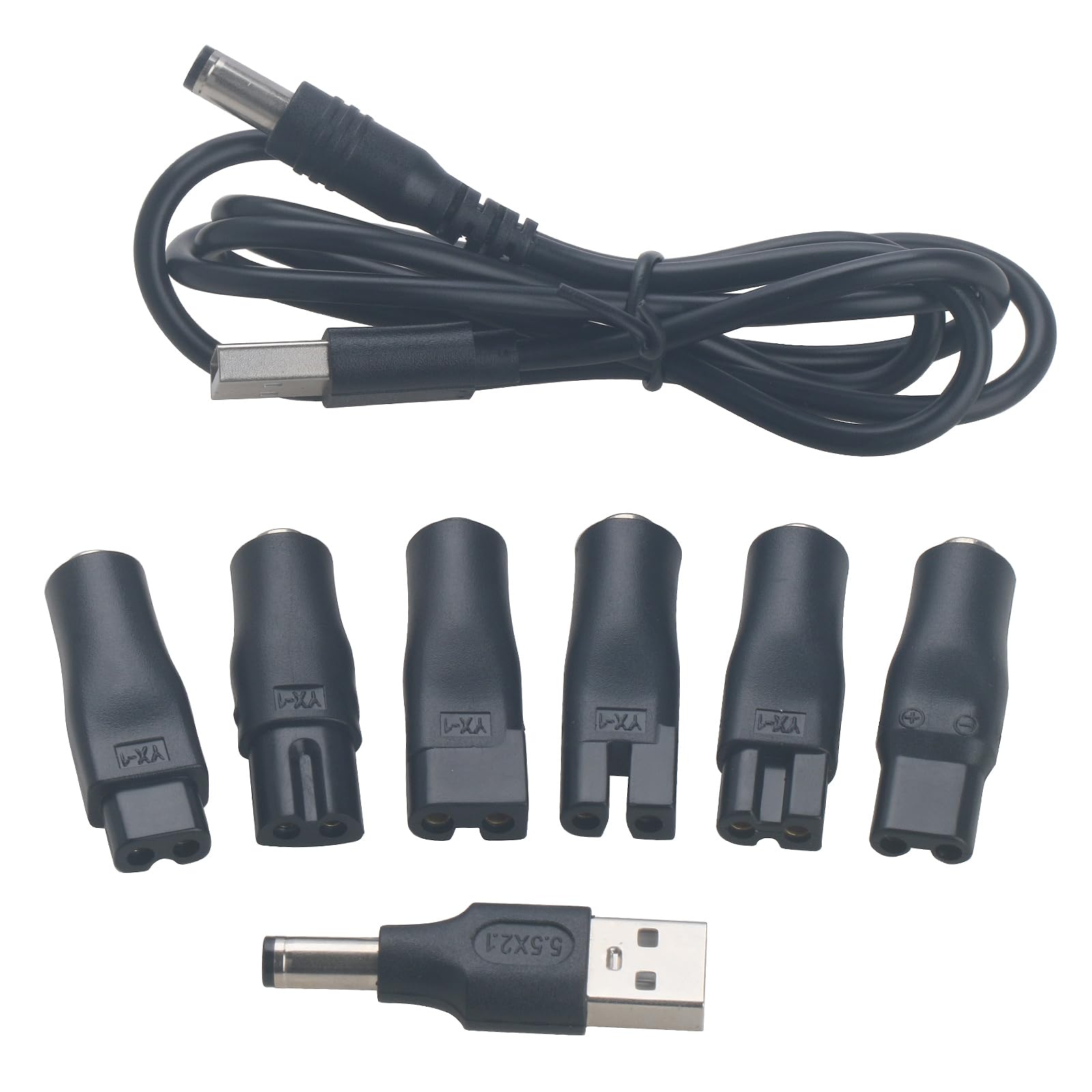 8pcs Shavers, Chargers, Power Adapter, Beard Trimmer 5V USB Cable Adapter Compatible with Philips Whal Kemei Babybliss Hair Clipper, Shaver Cleaner-image-27