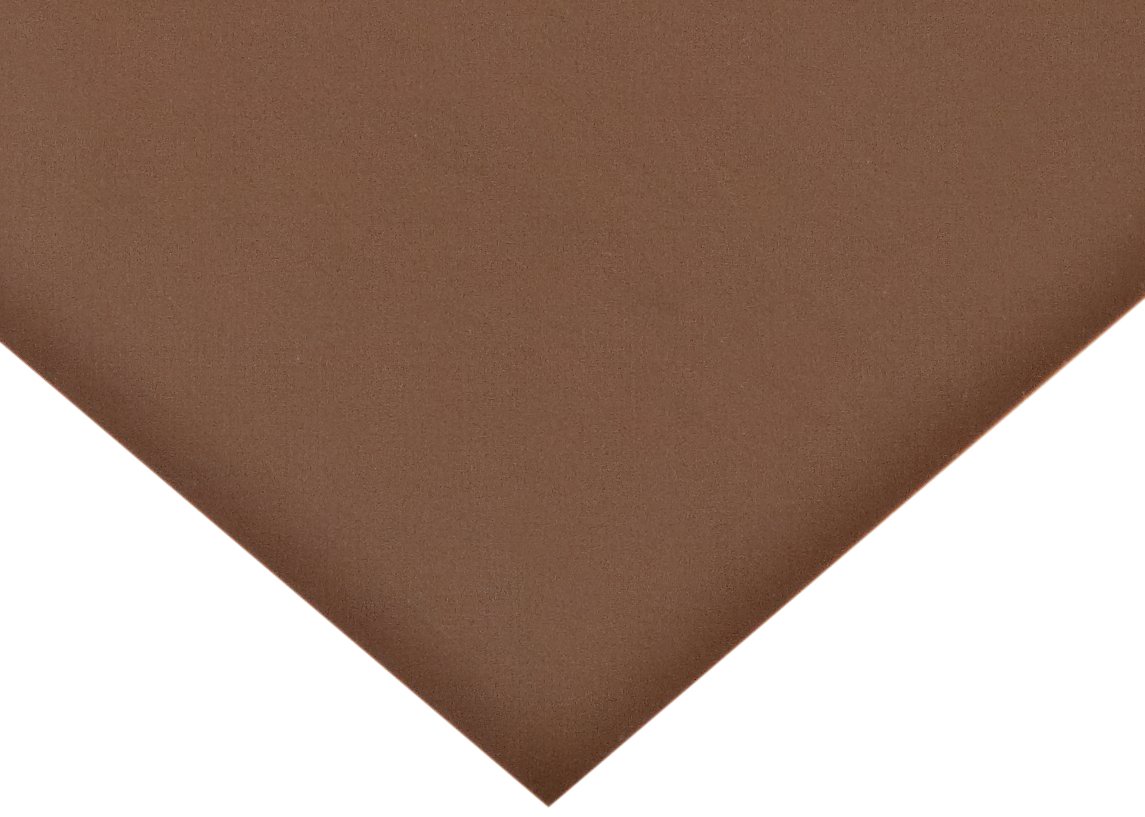 PVC (Polyvinyl Chloride) Shim Stock, Flat Sheet, Brown, 0.010 Thickness, 20 Width, 20 Length (Pack of 1)