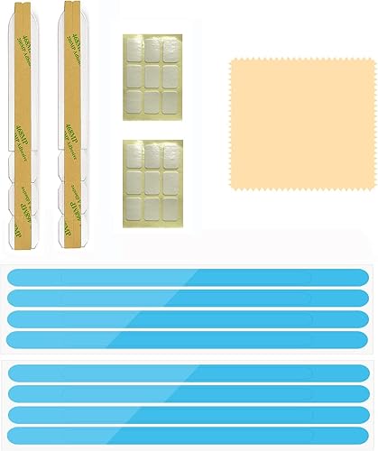 ACONETMAX Tiras adhesivas de filtro de pantalla de privacidad, pestañas de montaje deslizante y cinta de doble cara para monitores de computadora y
