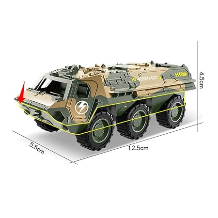 Thboxes Kids Boys Simulate Military Series Alloy Car Educational Toy Armored Vehicle