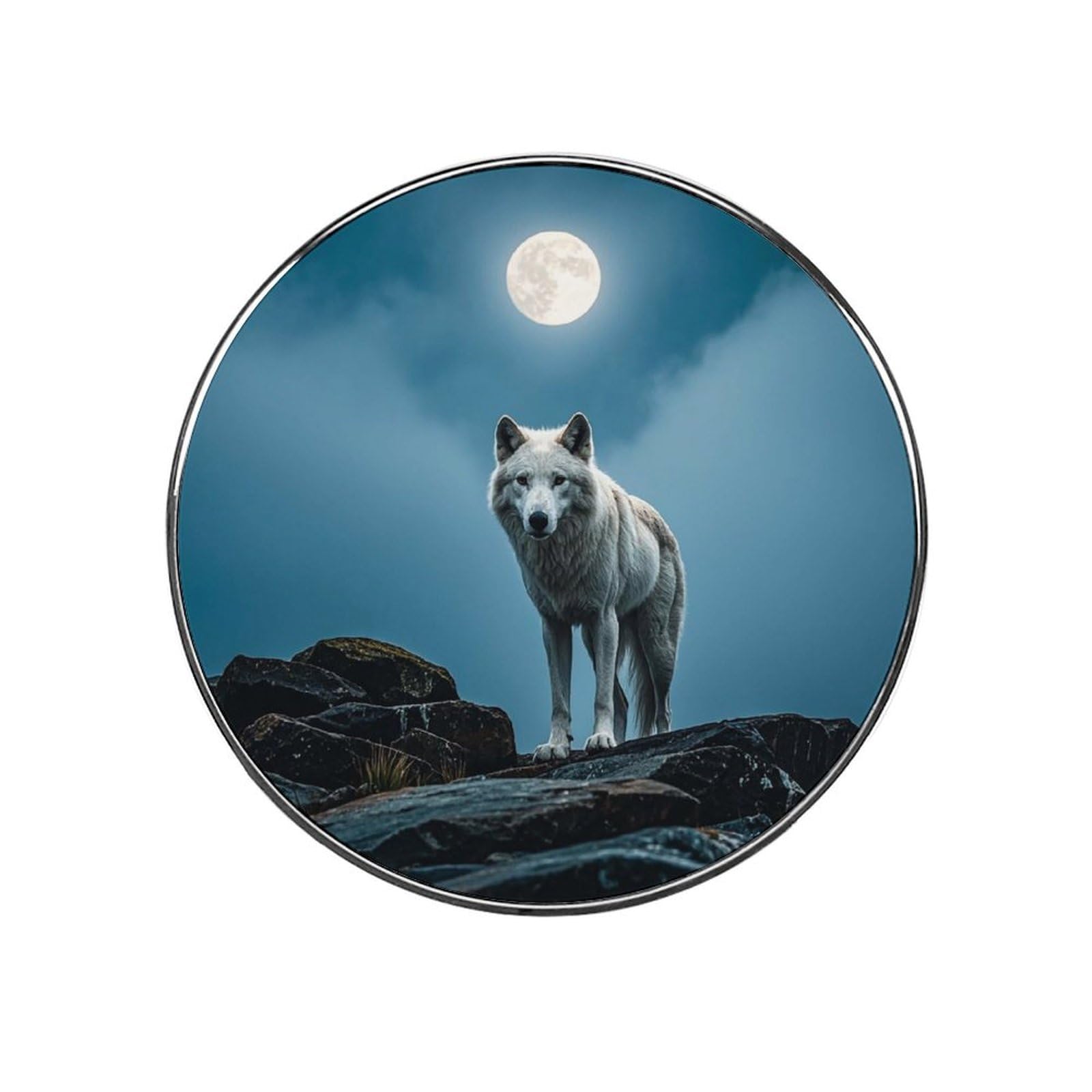 Magnet porte de croisière loup blanc décoration réfrigérateur et surface magnétique