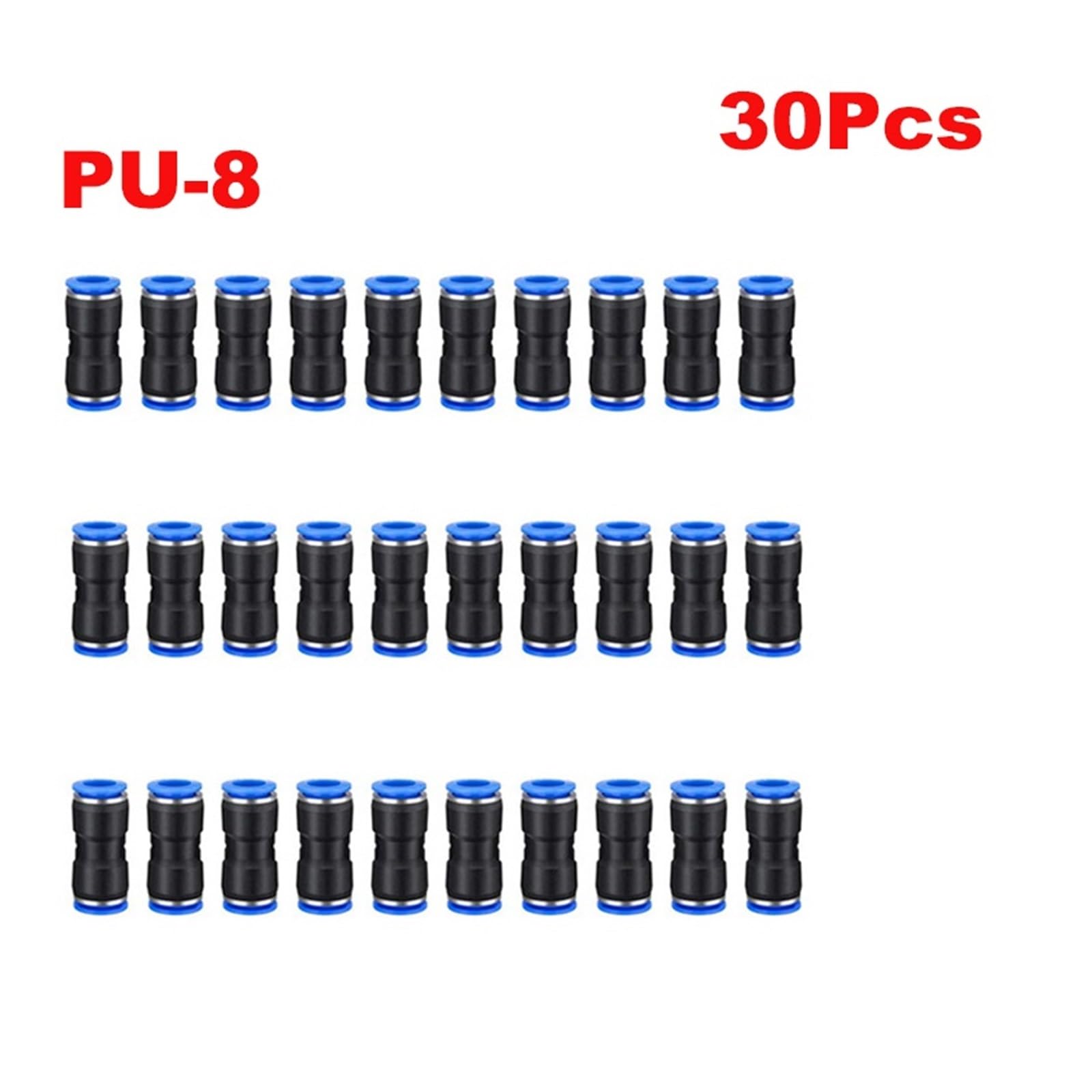 Raccordi per connettori pneumatici, Raccordo pneumatico Spinta diritta Connettore in plastica Connettore trachea Tubo flessibile dell'aria in PU(PU8)