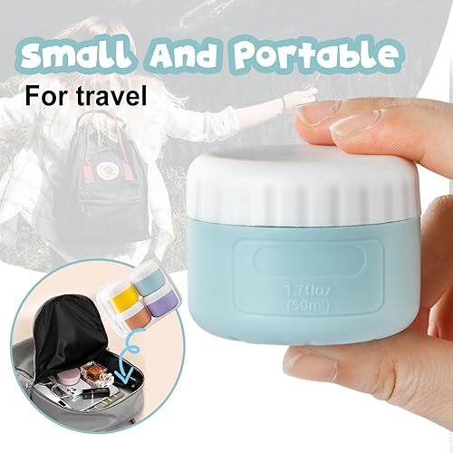 Miniatura 5 de Recipientes de viaje para artículos de tocador, tarros de crema de silicona aprobados por la TSA recipientes de tamaño de viaje para artículos de