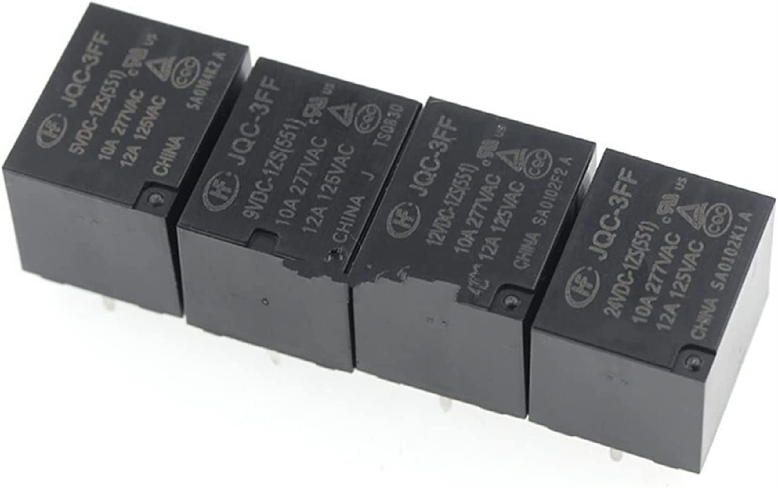 Relé 5V JQC-3FF-5-005 miniatura componentes electrónicos 5 pines 1ZS lote de 5