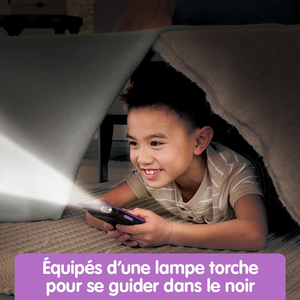 VTech - Kidi Talkie Explorer Violet et Rose, Talkies-Walkies Enfants avec Lampe Torche, Communication Cryptée Sécurisée, Portée de 200 Mètres, Cadeau Enfant Dès 4 Ans - Contenu en Français