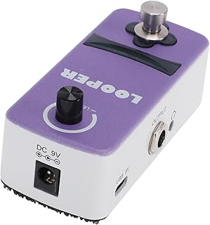 Cryfokt Gitarren-Looper-Pedal, Mini-Gitarren-Effektpedal mit Smart-Memory-Wiedergabe und 12-Minuten-Aufnahme, Looping-Effektpedal aus Zinklegierung für Übungsbühnenauftri
