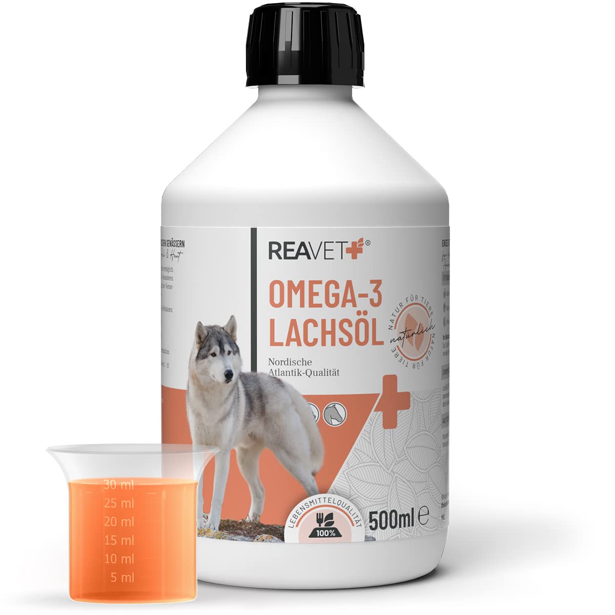 ReaVET Futteröl Hunde – 4 Sorten x 500 ml I Barf Öl Set I Kaltgepresst & ohne Zusätze I Natürlicher Barf Zusatz I Omega-3 & Omega-6 Fettsäuren für Fell, Haut & Vitalität