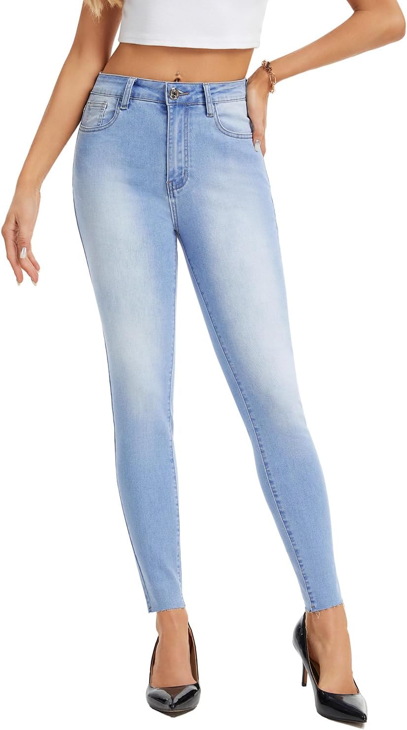 VIPONES Womens Jeans High Waisted Leggings for Women Tummy Control Stretchy Skinny Jeans for Womens Trendy Denim Pants - Image 2