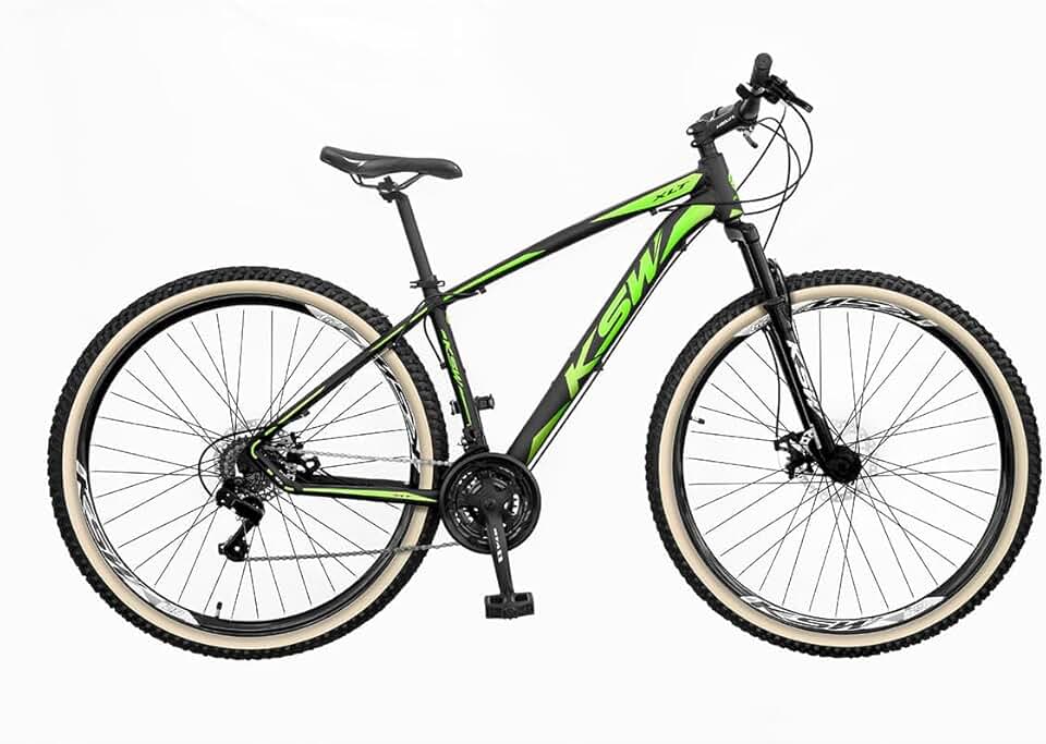 Bicicleta Aluminio Aro 29 KSW XLT 24 Velocidades Freio Disco Hidraulico Garfo de Suspensão 80mm