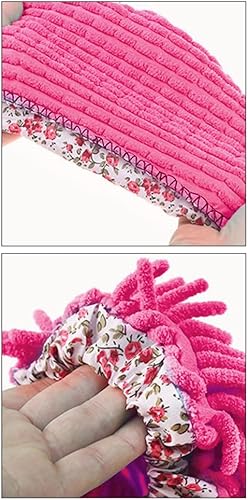 Miniatura 7 de Cubierta de felpilla suave y esponjosa para zapatos, multifunción, altamente absorción de agua, cubierta de trapeador, diseño de banda elástica,