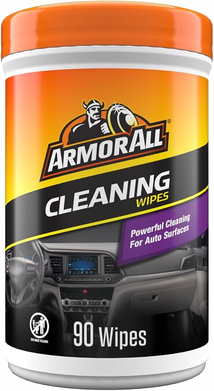 Car Cleaning Wipes, 90 Count Canister, Car Wipes | Lint-free car dashboard cleaner for dashboards, vinyl, clear plastics, carpet and fabric; not for glass or leather