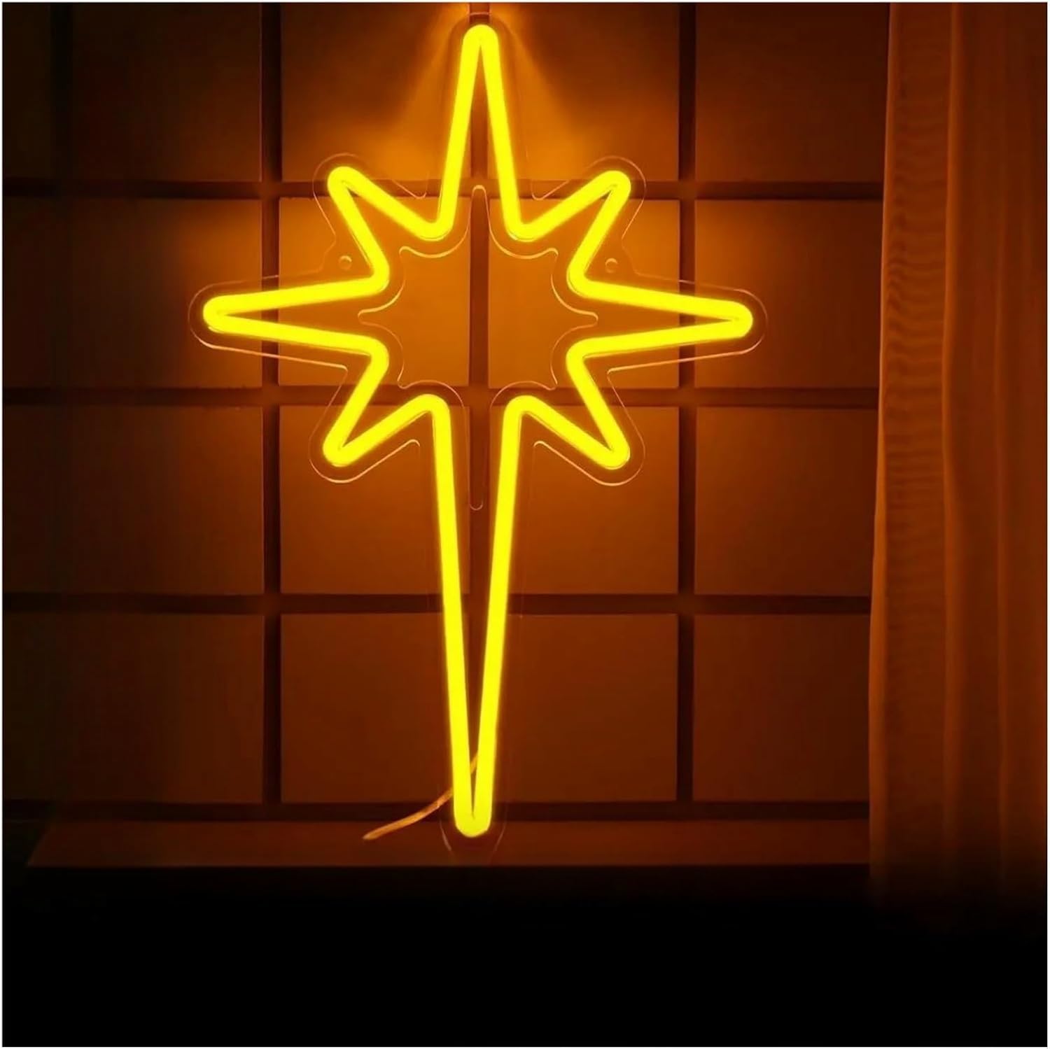 Zynther Neon lamp Neon Sign Flash Shape Dimmable Light, for Game Room 27.58cm×40cm(Orange)