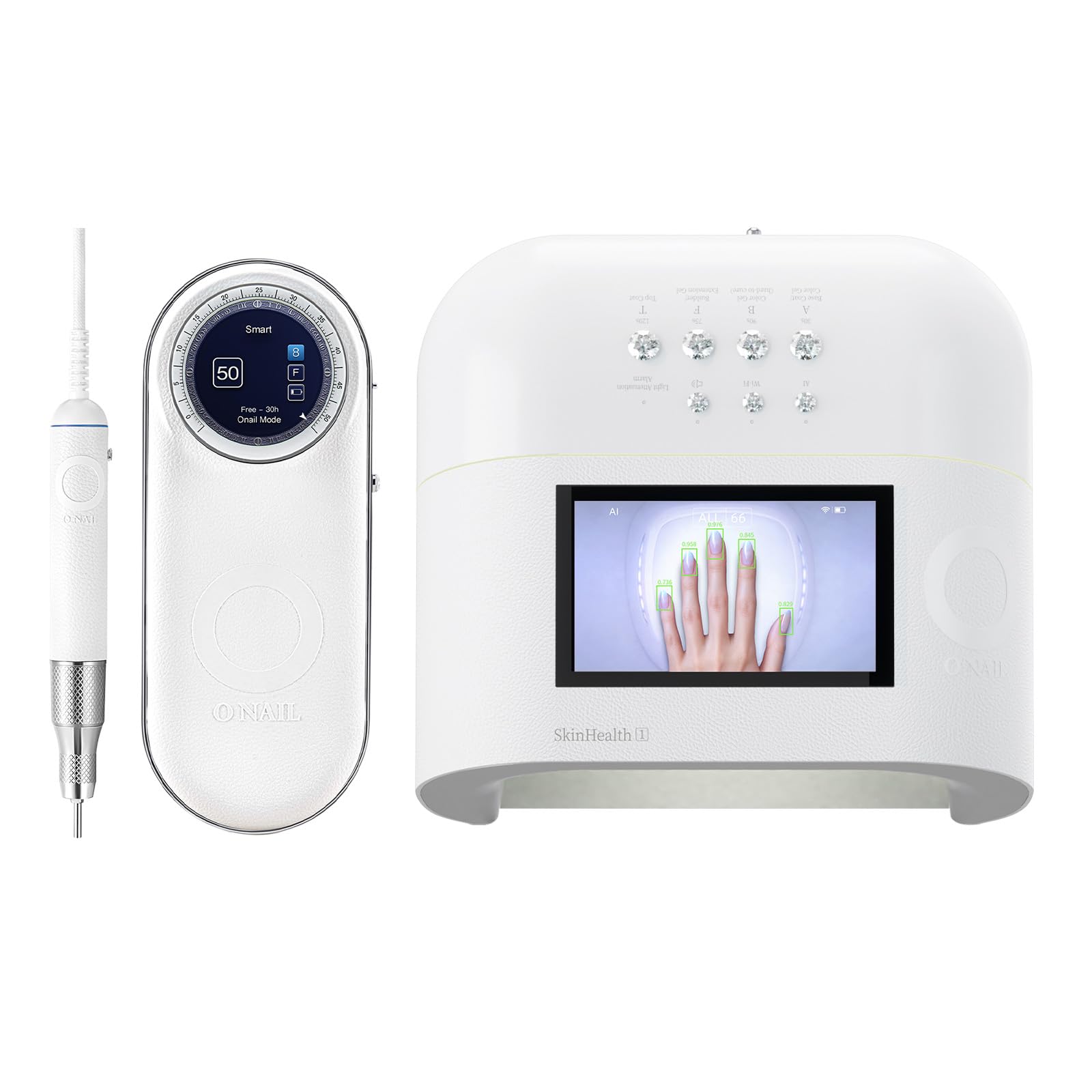 Professionelles Nagelpflege-Set – Kabelloser UV Nagellampe mit 20.000mAh Akku, 109 LEDs & KI-Sensor, 2X schnelleres Aushärten, plus 50.000 U/min Nagelfräser mit LCD-Display & Fräsaufsätzen