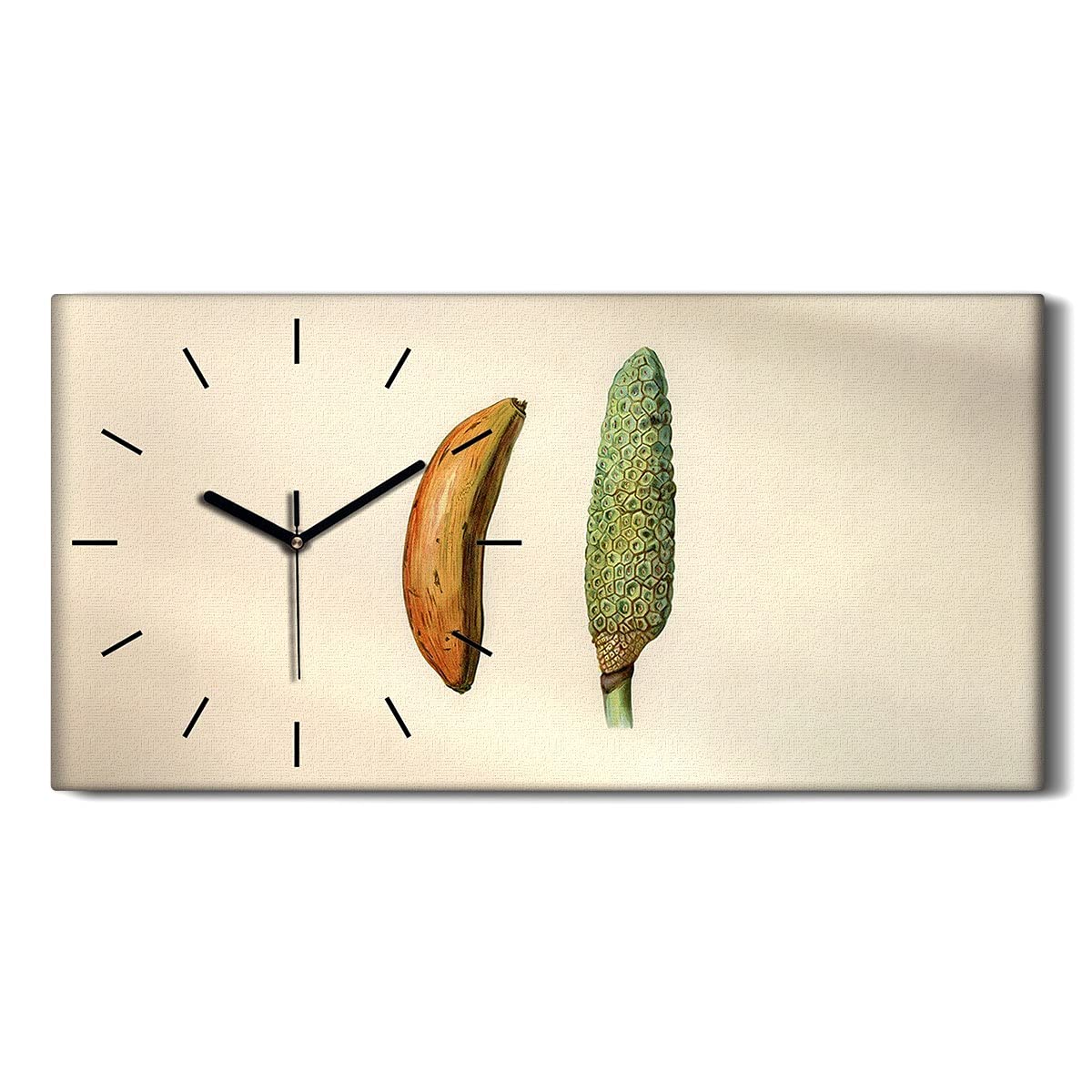 Horloge sur Toile Salon Chambre Art Mural Moderne 60x30cm