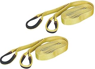 (Set of 2) 20 ft. 4000 lbs Ultra Load Capacity Lifting Sling Web Strap Car Lifting Winch Pulling Vehicle Recovery and Load Strapping Construction Load