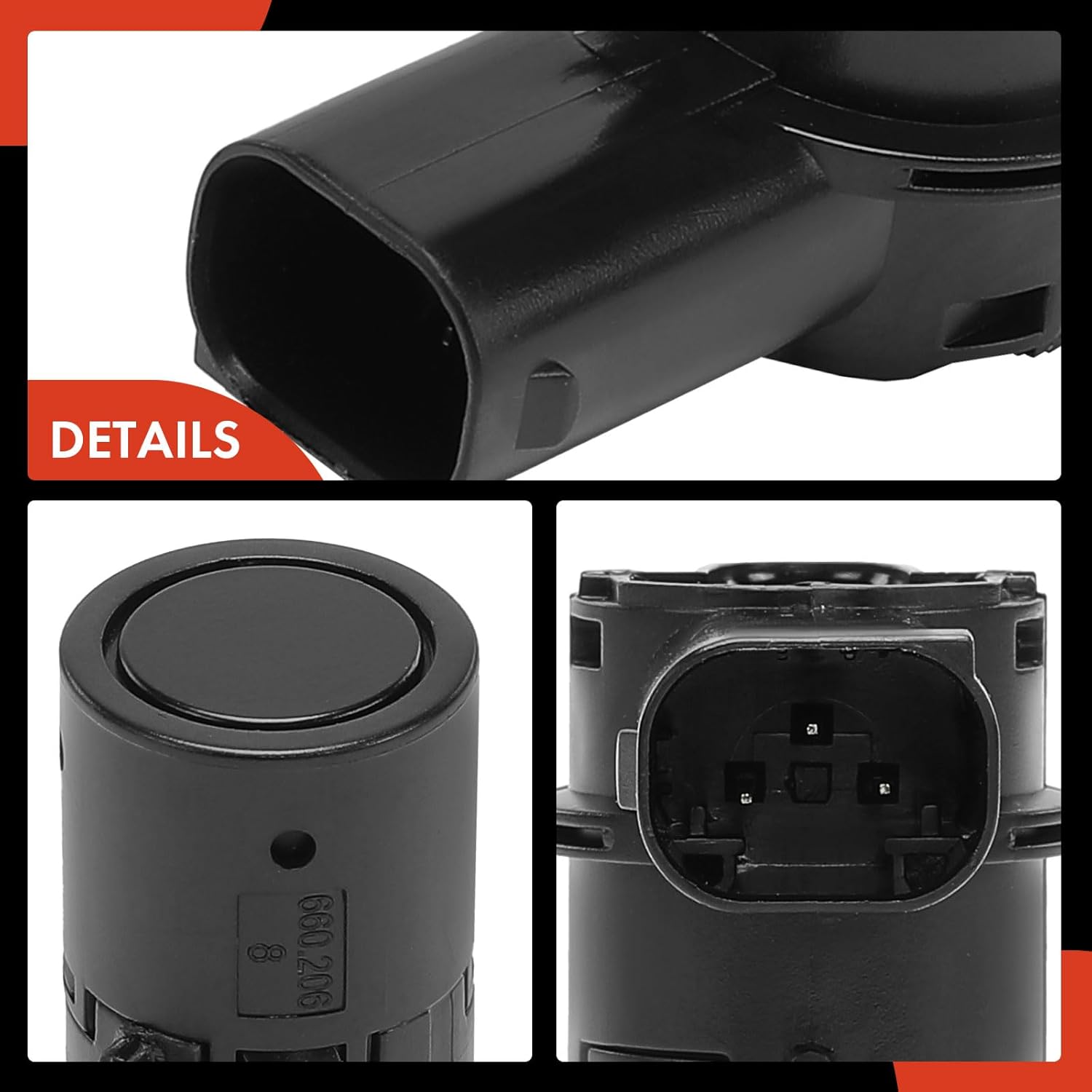 A-Premium 4-PC Rear Reverse Backup Parking Assist Sensor Compatible with Mazda Models - XC90 2003-2006, S80 1999-2006, C70 2006-2013, S40 2004-2011, V50 2005-2011, V70 2005-2007, Replace# 39995142