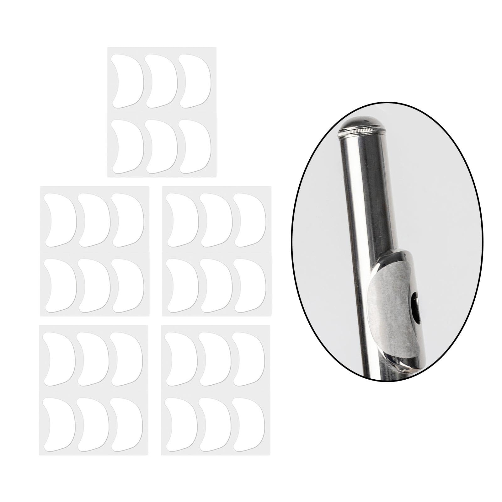 Coussinet à lèvres antidérapant pour flûte, 5 pièces, patchs d'embout buccal, Portable, pratique et Durable, Protection de flûte, Patch antidérapant