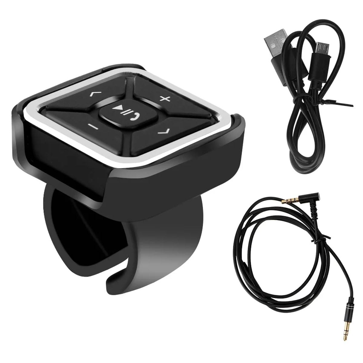 Telecomando multimediale Bluetooth per pulsanti del volante, IPX4, impermeabile, per chiamate e musica, per auto, moto, moto, smartphone, per Android e iOS