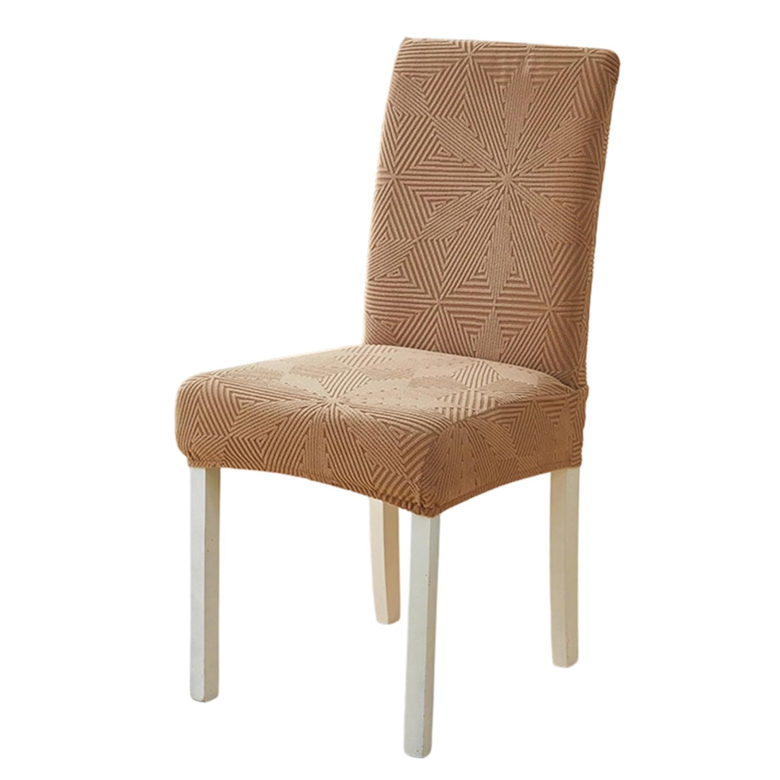 Fundas para Sillas de Comedor Pack de 2/4/6,Elástica Fundas Sillas de Comedor,Suave Gruesa Resistente a los Arañazos de los Gatos,para Cocina Hotel Banquetes(Camel,4Pcs)