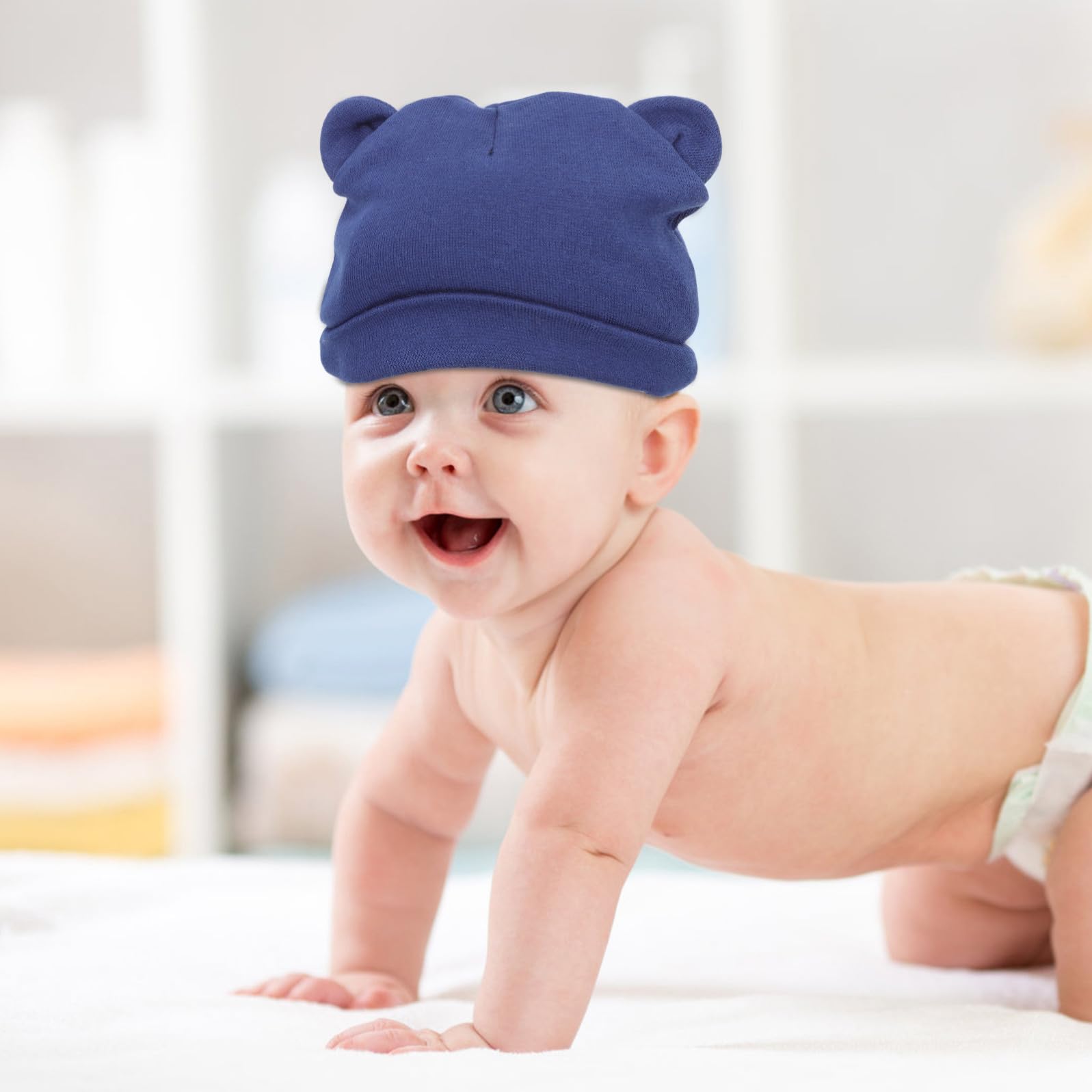 FOMIYES 2 Sätze Teiliges Baumwollmützen Für Neugeborene Unisex Babyhüte Mit Niedlichem Design Für Fotos Sommer Gestreift Für Junge Mädchen Von Jahr 6 Stück * 2