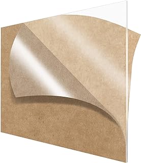 Fielect Clear Acrylic Sheet 16.54" x 11.69" Cast Plexiglass Sheet 0.16" Thick (4mm) Transparent Board Panel with Protective Paper for Home Decor, Craft, Picture Frame, Signs, DIY Display Projects