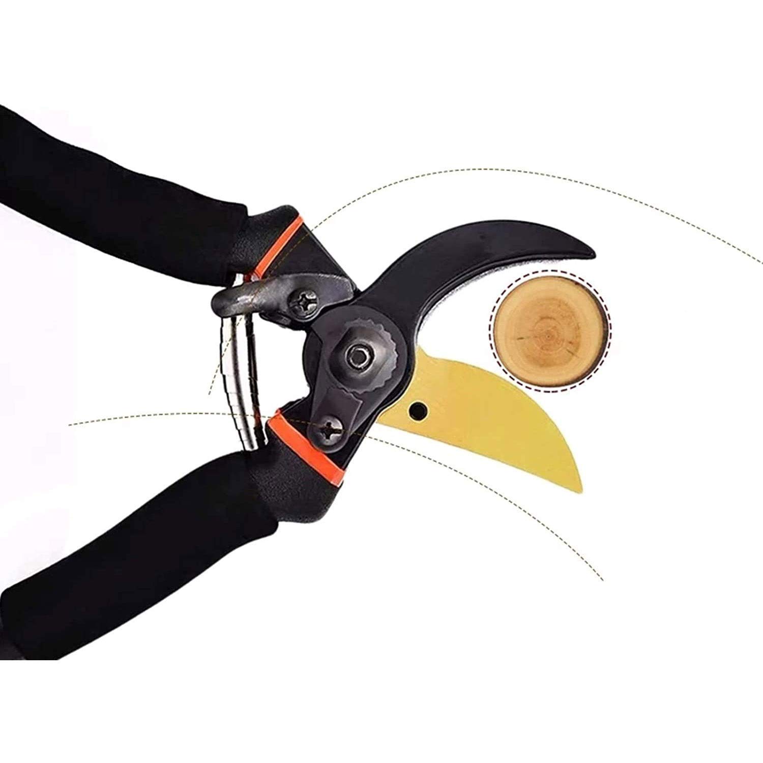 Forbici da potatura per giardinaggio Cesoie da potatura bypass per manutenzione del giardino Troncatrici per rami Molla antiurto con blocco di sicurezza Forbici da giardinaggio Per ogni famiglia