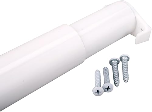 KNAPE & VOGT PB22-72120WT RP-0021-72120 - Barra de armario ajustable, 72 a 120 pulgadas, color blanco