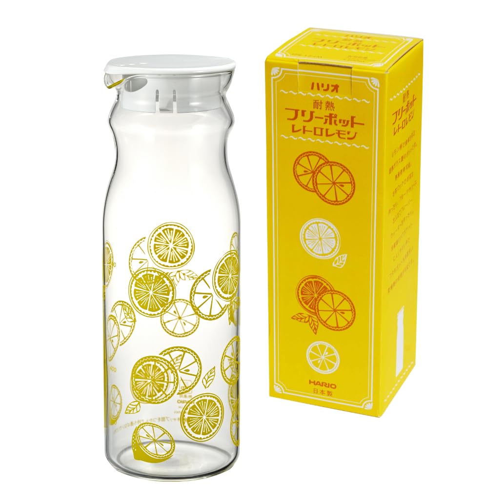 HARIO(ハリオ) 耐熱フリーポット レトロ レモン 冷水筒 実用容量1200…