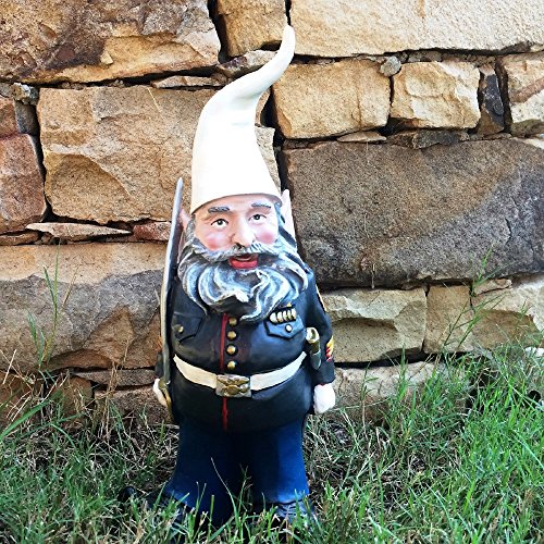 Heyouou Nowaday Gnomes - Ooh Rah Marine Gnome Military Soldier Dress Blues With Sword Home & Garden Gnome Statue 14" H #TOP1