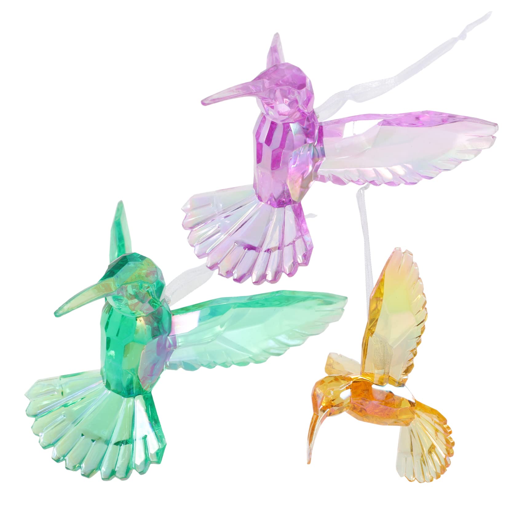 STOBAZA 9stücke Teiliges Hummingbird Ornament Transparentem Irideszentem Design Dekorative Vogelanhänger Für Weihnachten Hochzeiten Und Partys Für Wohnräume Und Garten