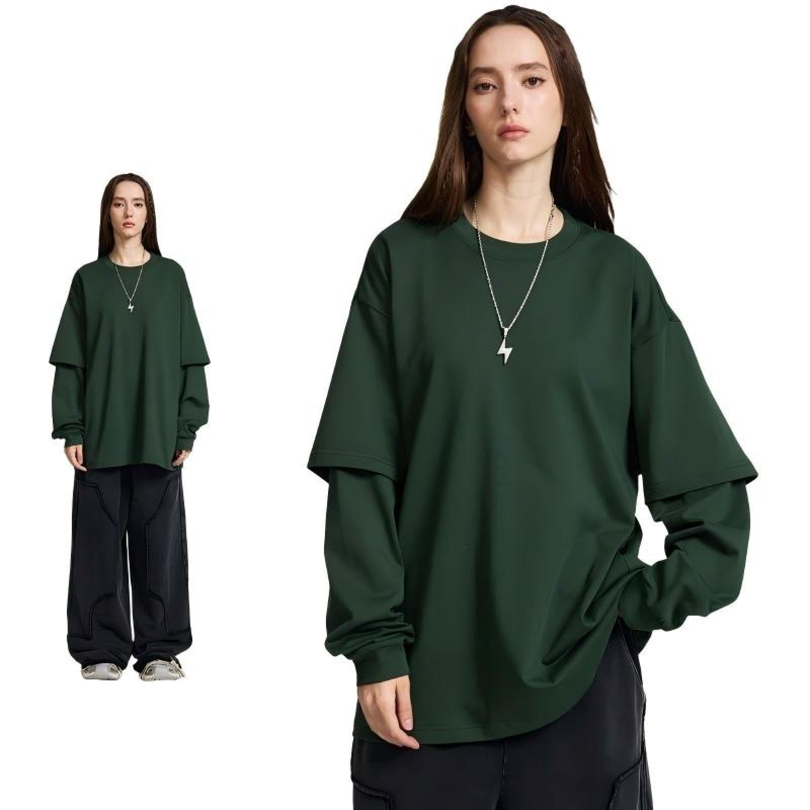 Chemise ample manches longues patchwork pour solutionner le style de mi-saison