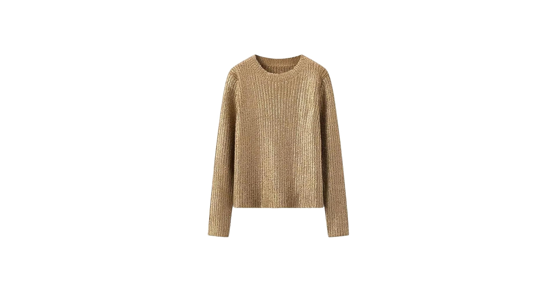 Niiyyjj Gold Women's O Neck Pullover Sweater Women Winter