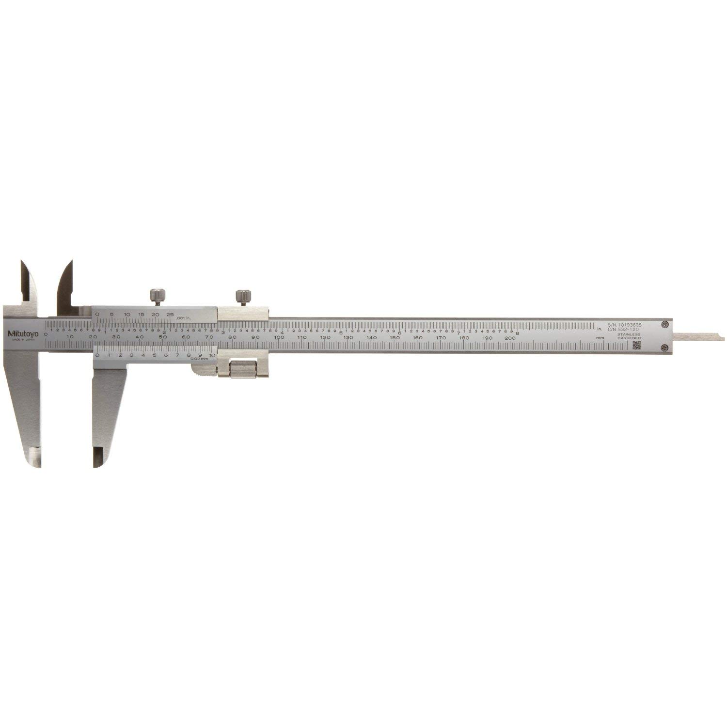 Mitutoyo 532-120 vernier caliper, stainless steel, inch/metric, 0-8"/ 200mm, range, -0.0011" accuracy, 0.001" resolution (B01MUDCLQR) Amazon Price History, Amazon Price Tracker