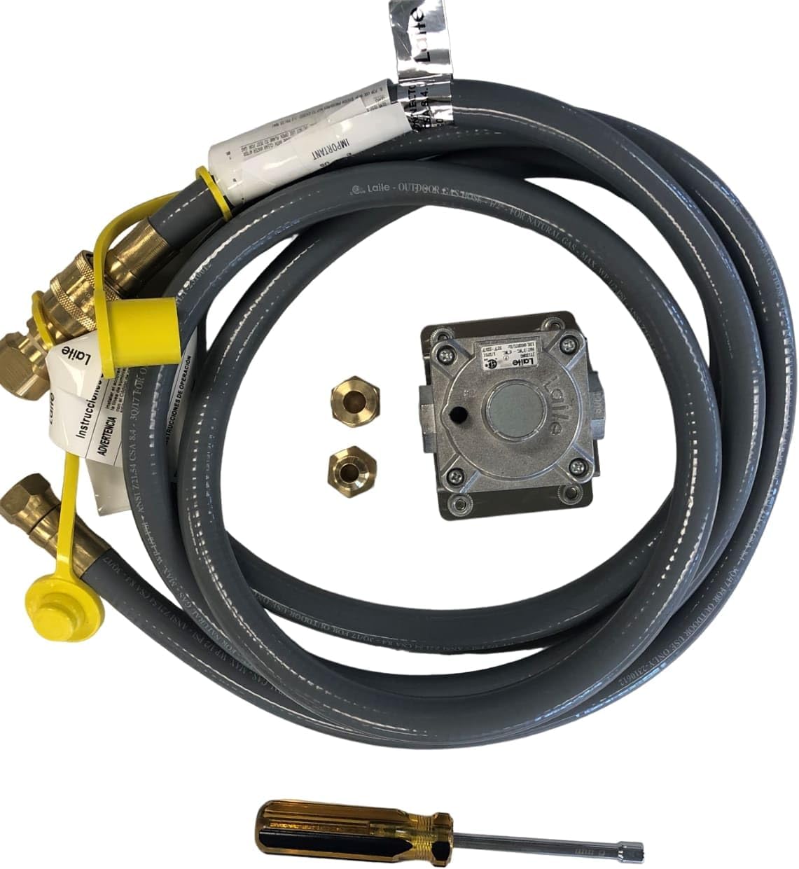 Mont Alpi Propane to Natural Gas Conversion Kit with Regulator and 10 Foot Hose for All MAi805 / MAi400 / MA-957 / Artwood Outdoor Kitchen Islands + Built-in MABi805 and MABi400 Built-in BBQ Grills