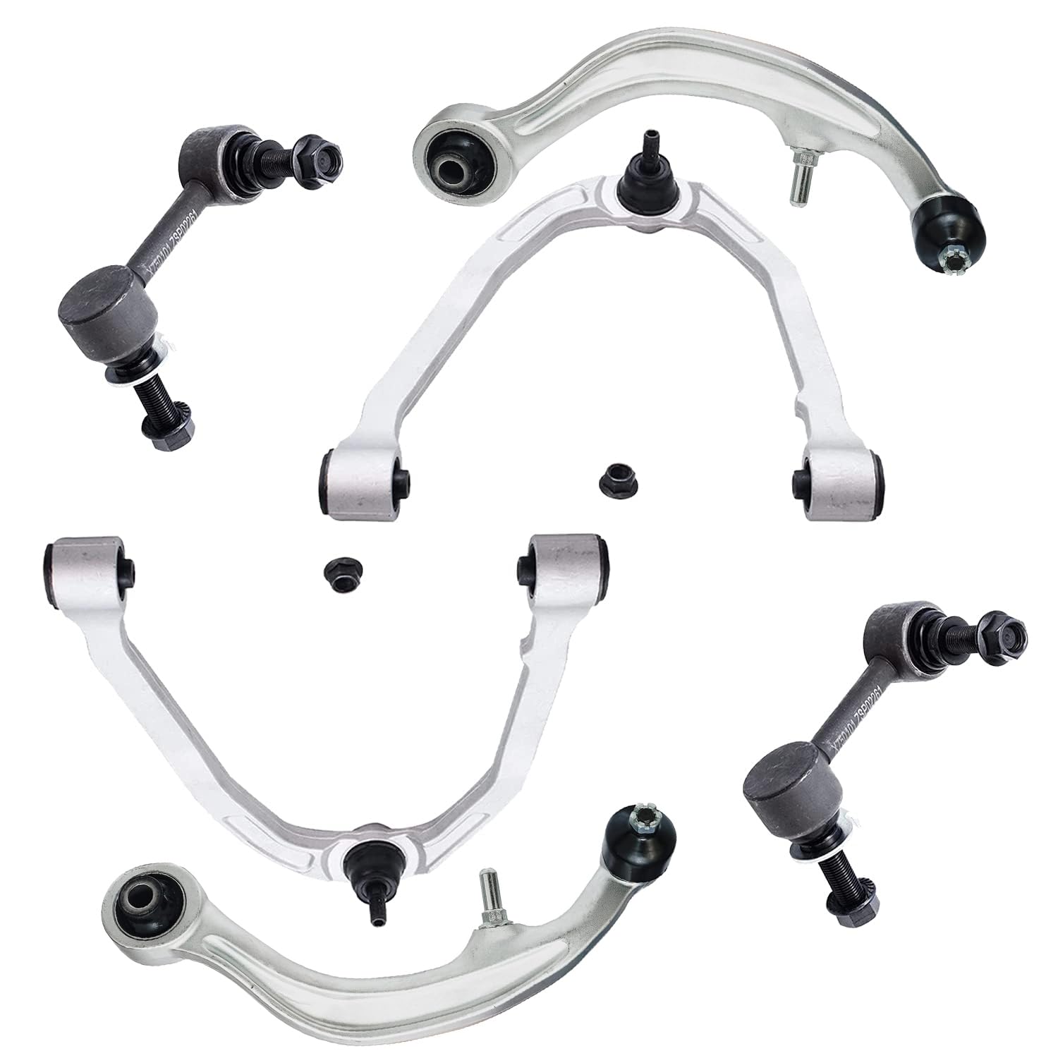 Detroit Axle - Front Upper Lower Rearward Control Arms Sway Bars