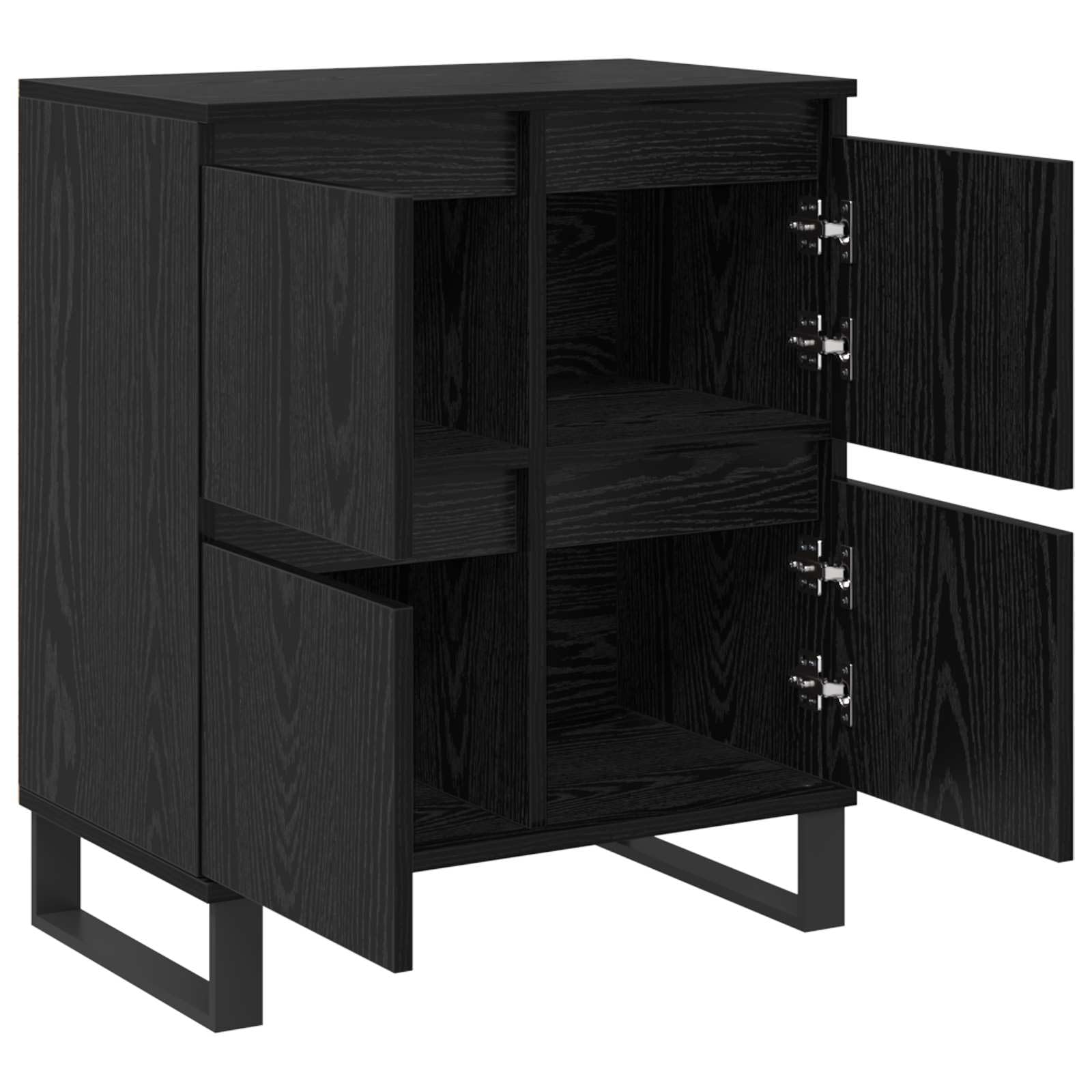 vidaXL Bufet Czarny Dąb 60 x 35 x 70 cm