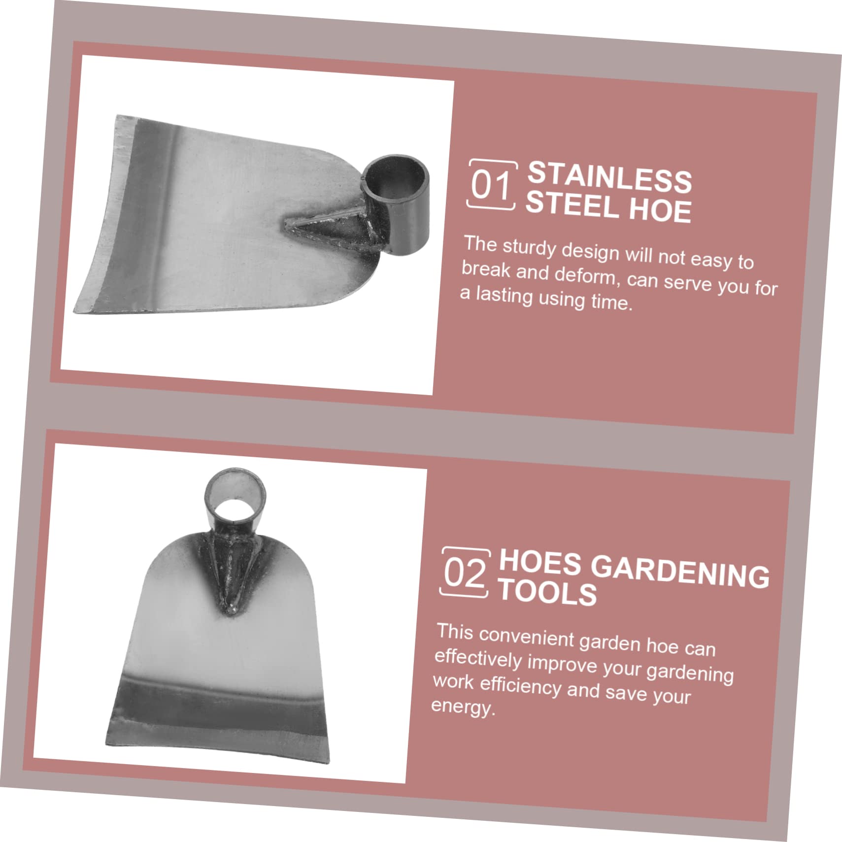 Totority Sturdy Stainless Steel Garden Hoe Head for Flower Planting and Weeding Durable Outdoor Gardening Tool for Efficient Home Gardening Tasks