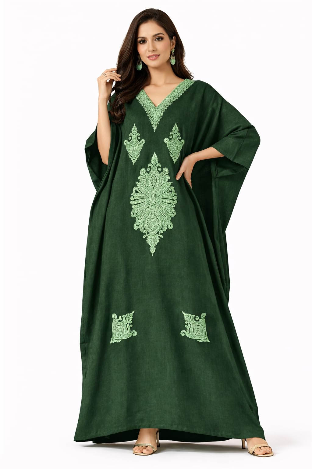 skhoza Crush Cotton Kaftan for Women-Free Size-picture-36