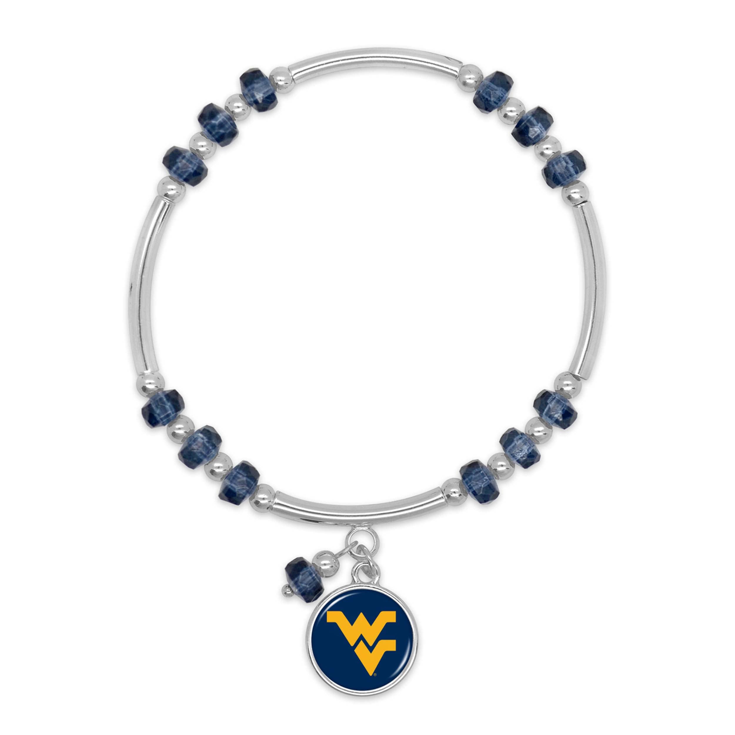 From the Heart West Virginia Mountaineers Ivy Stretch Bracelet Silver Jewelry Gift WVU